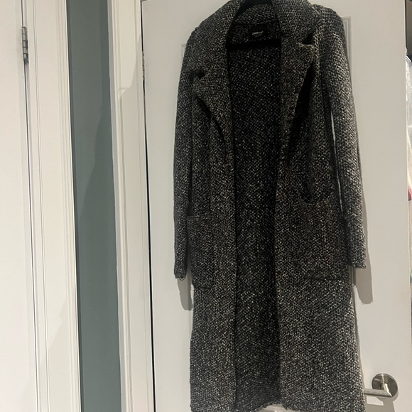 Women's Grey Long knit sweater - Picture 4 of 9